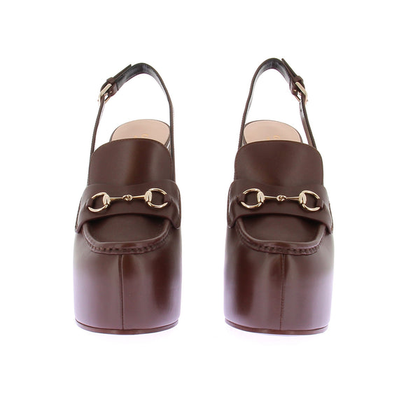 Mules à talons et plateformes "Horsebit"