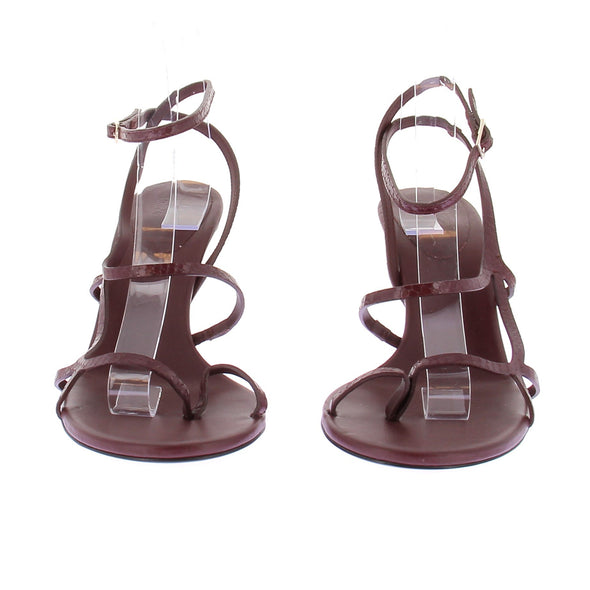 Sandales à talons prune