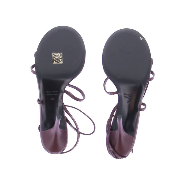 Sandales à talons prune