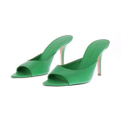 Sandales à talons vertes