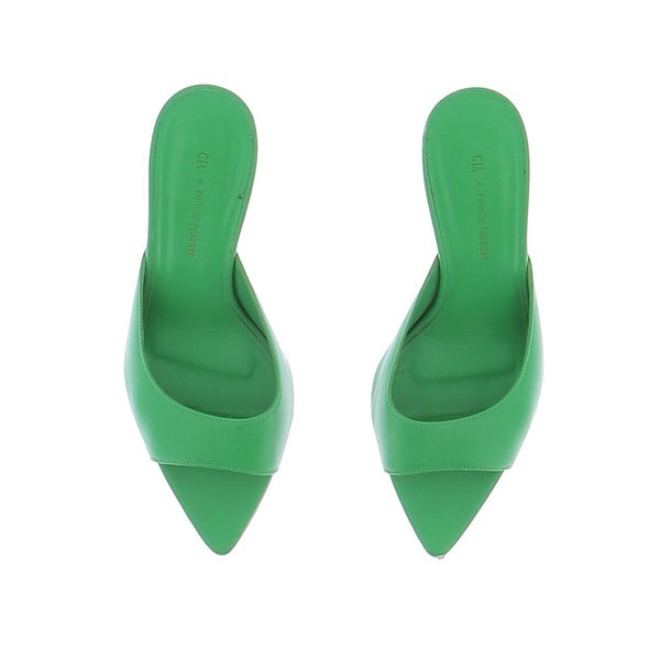 Sandales à talons vertes
