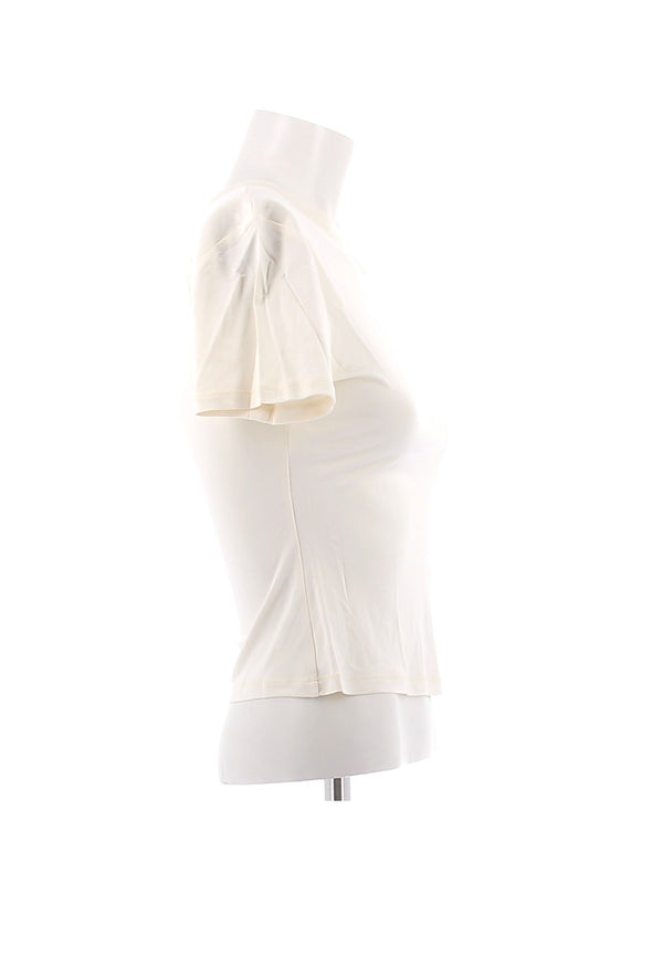 Tee-shirt en soie blanc