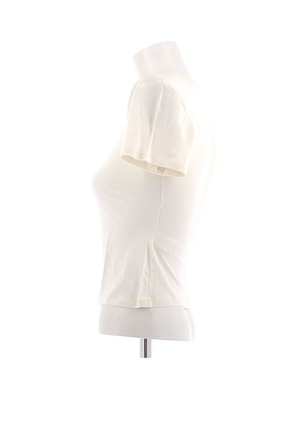 Tee-shirt en soie blanc