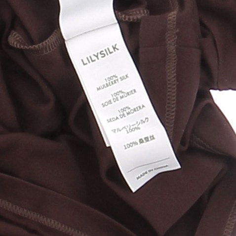Tee-shirt en soie marron
