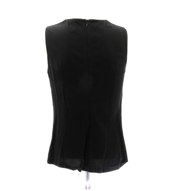 Top débardeur noir en poils