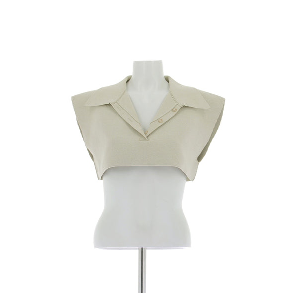 Top crop beige
