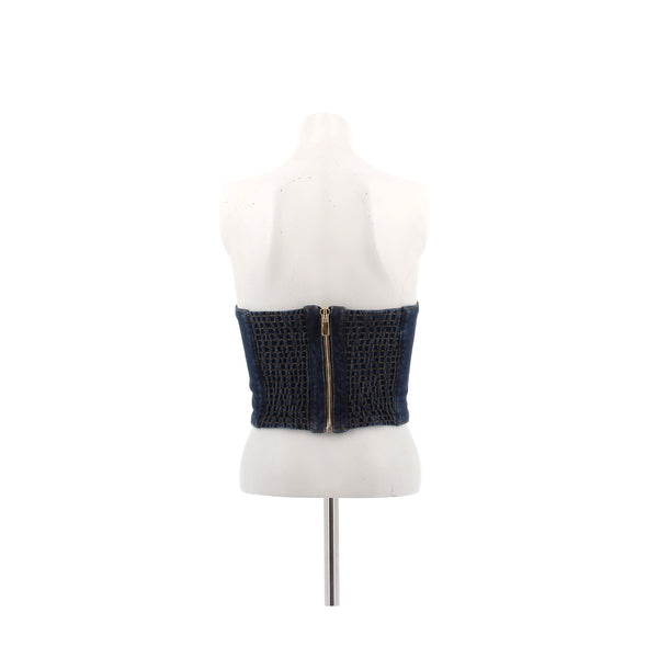 Top bustier en denim