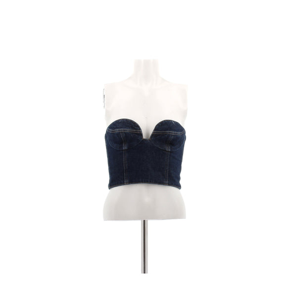 Top bustier en denim
