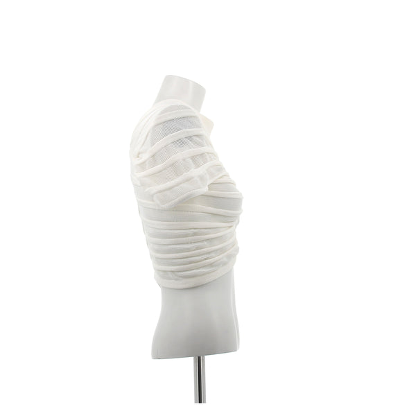 Top en maille crème
