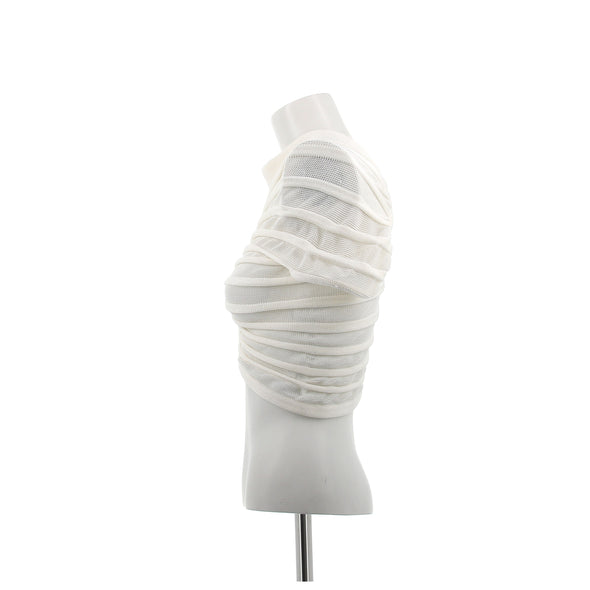 Top en maille crème