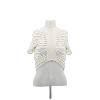 Top en maille crème