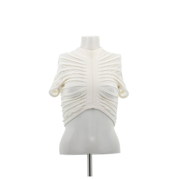 Top en maille crème