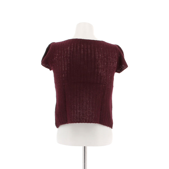 Top en cachemire bordeaux