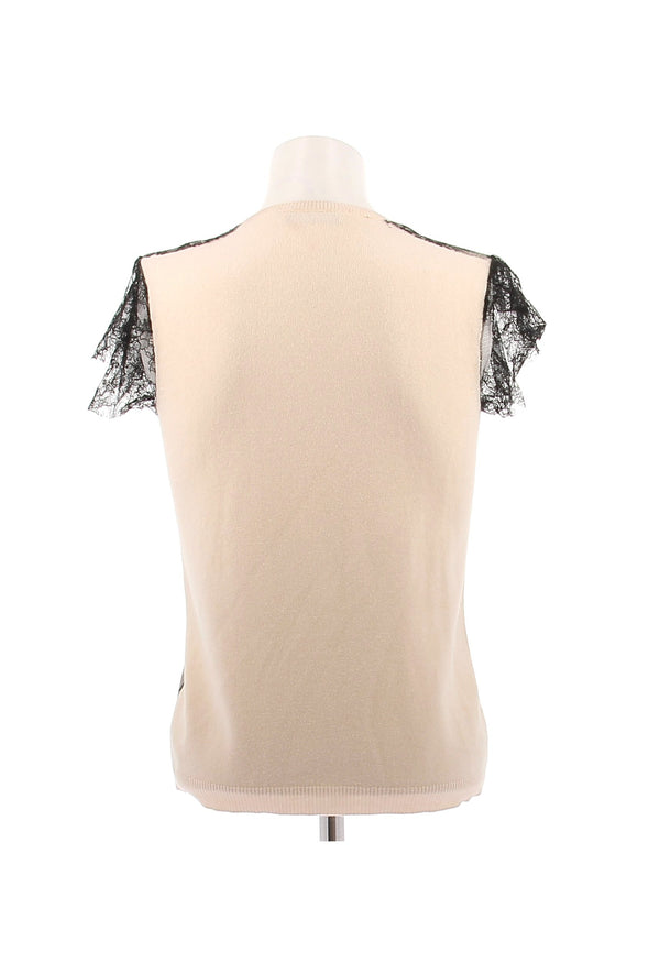 Top en maille et dentelle