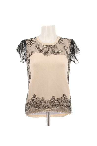 Top en maille et dentelle