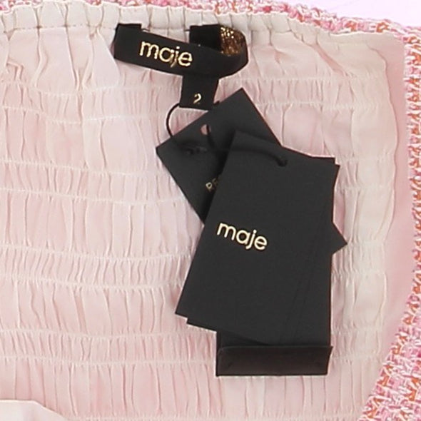 Top en tweed rose