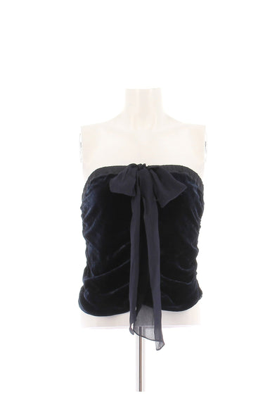 Top bustier en velours