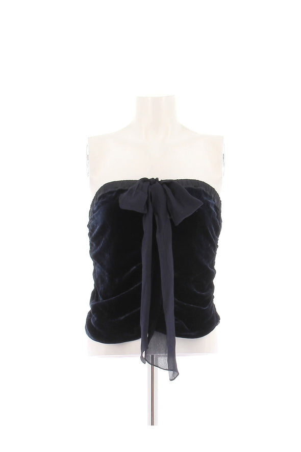 Top bustier en velours
