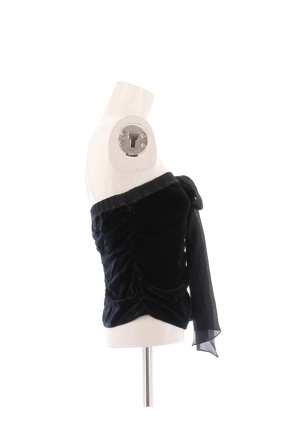 Top bustier en velours