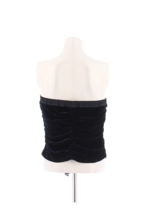Top bustier en velours