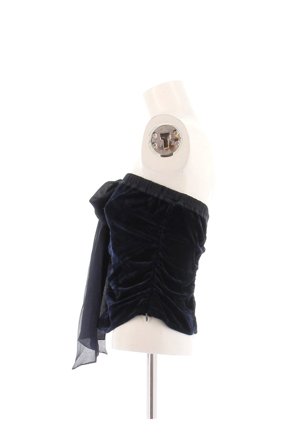 Top bustier en velours