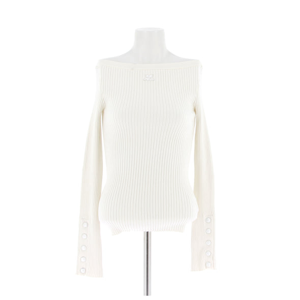 Top en maille blanc