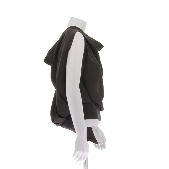 Top drapé marron