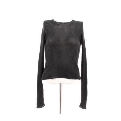 Top en soie noir