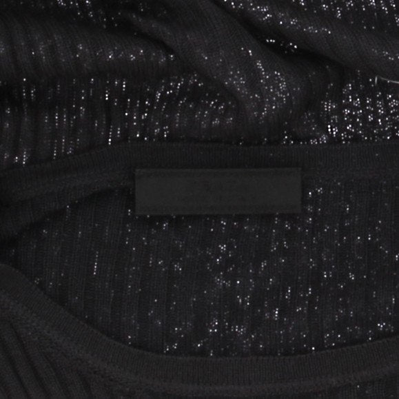 Top en soie noir