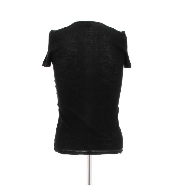 T-shirt noir à manches courtes