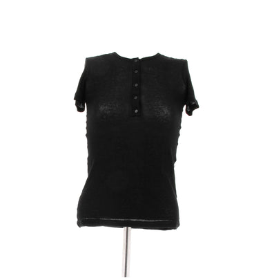 T-shirt noir à manches courtes