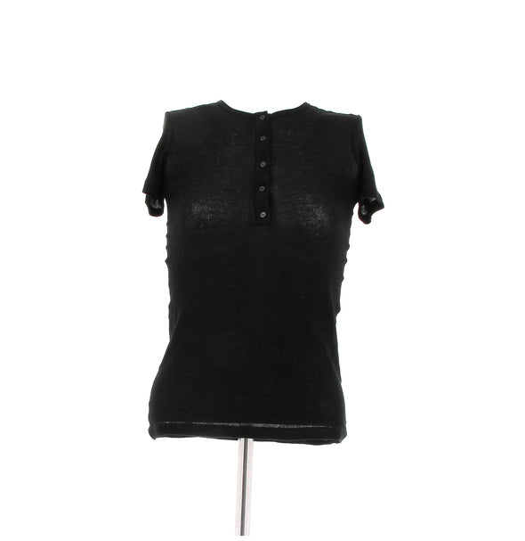 T-shirt noir à manches courtes