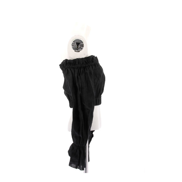 Top en lin noir