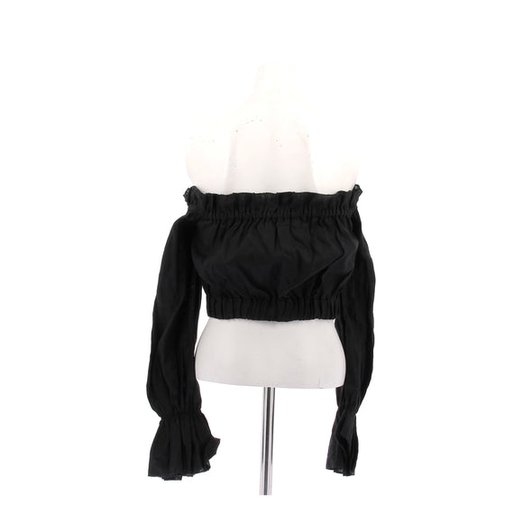 Top en lin noir