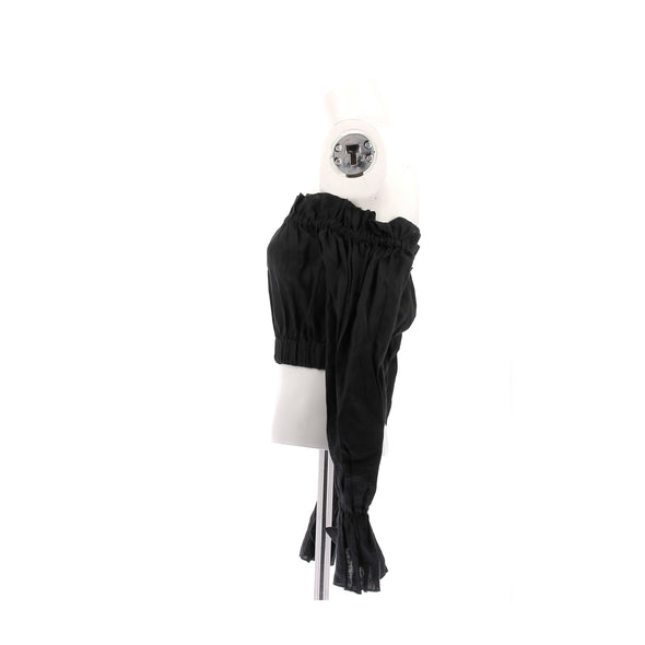 Top en lin noir