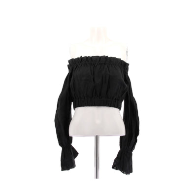 Top en lin noir