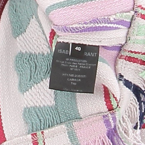 Top rayé multicolore