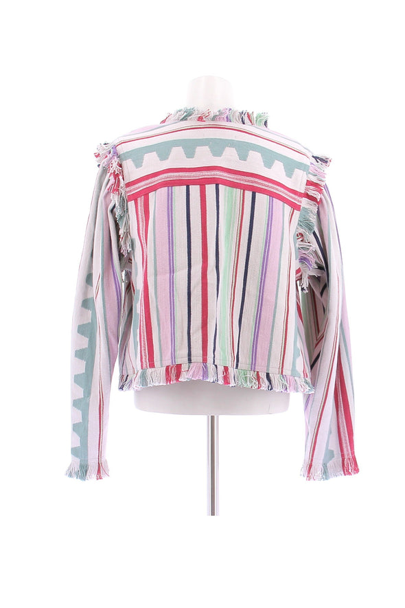 Top rayé multicolore