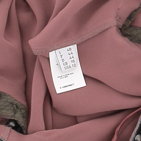 Top en soie rose
