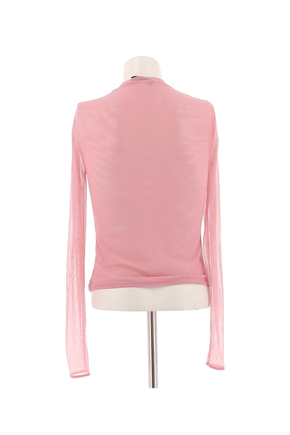 Top rose à strass