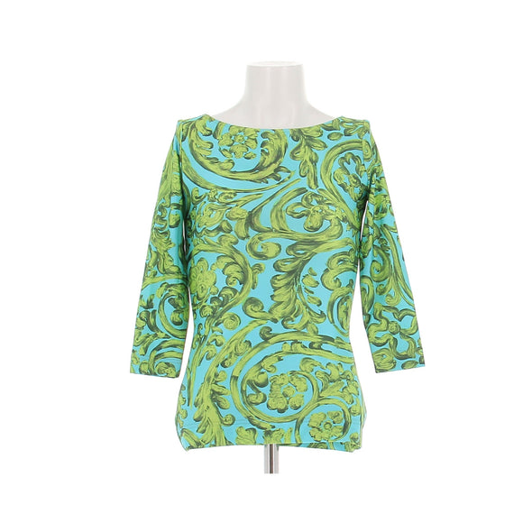 T-shirt imprimé vert et bleu