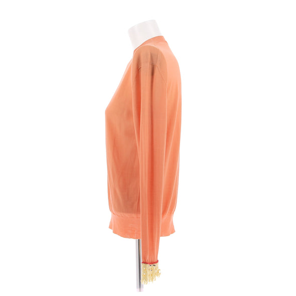 Pull en cachemire orange