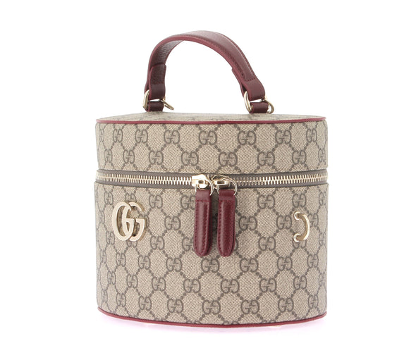 Sac à bandoulière bordeaux monogrammé
