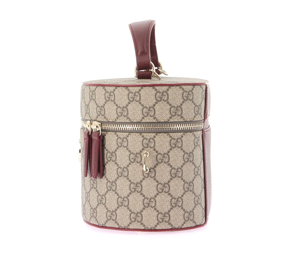 Sac à bandoulière bordeaux monogrammé