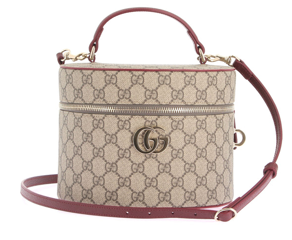 Sac à bandoulière bordeaux monogrammé