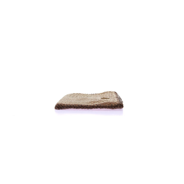 Pochette en cuir tressé