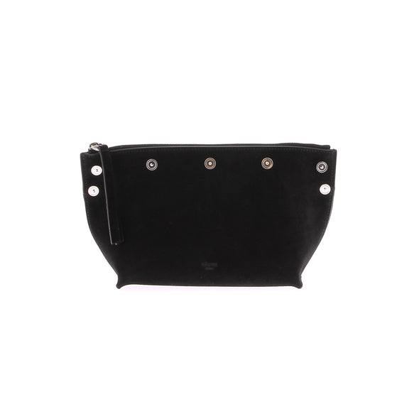 Pochette en daim noir