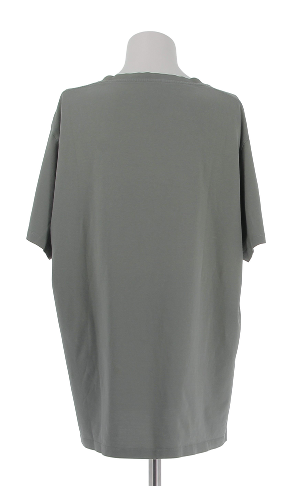 T-shirt kaki à logo