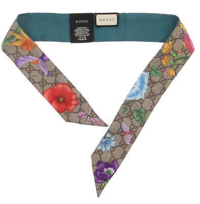 Foulard GG "Flora" en soie