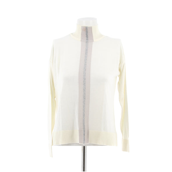 Pull Col roulé blanc